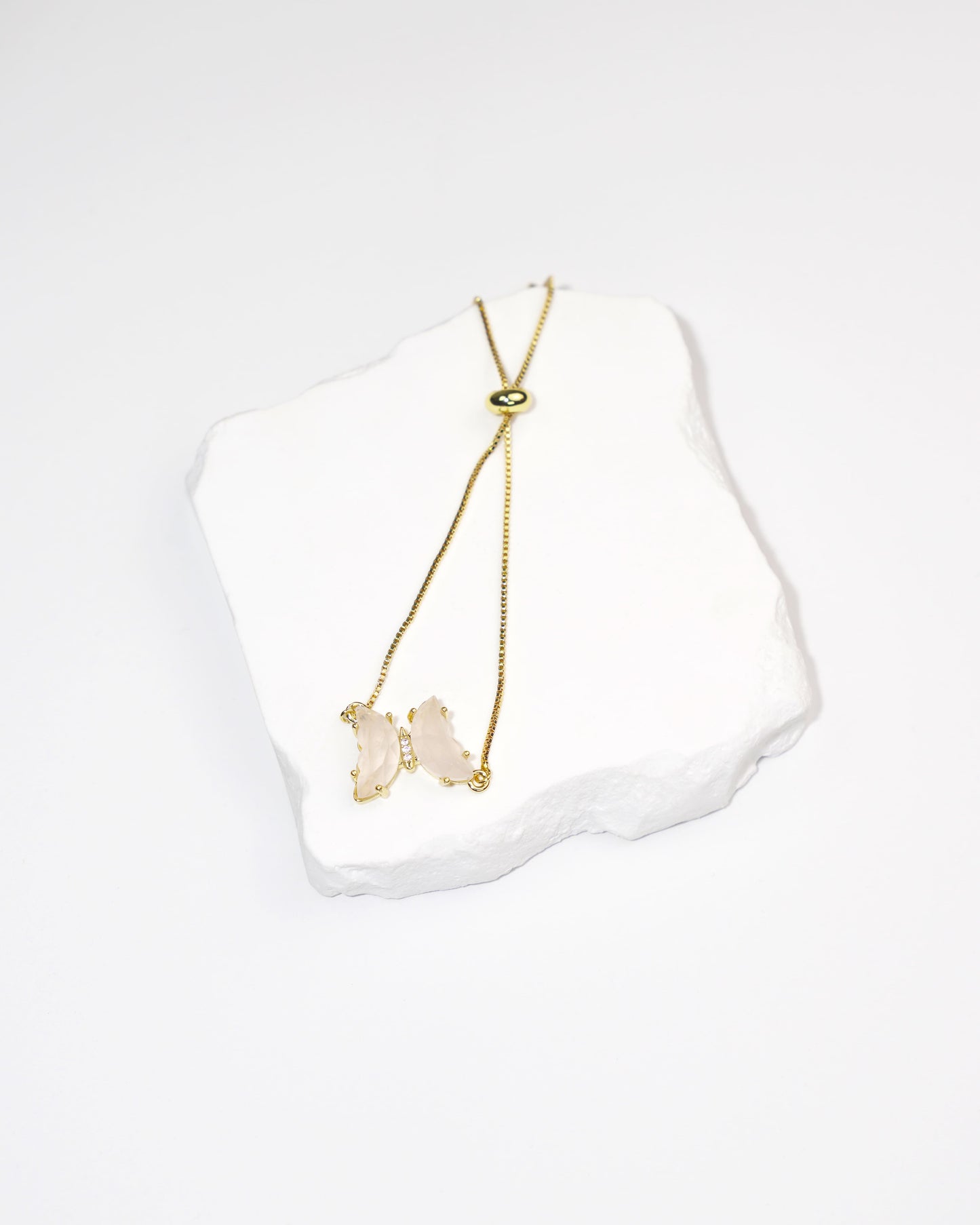 Dainty Butterfly Natural Gemstone Bracelet LUNAR VINES