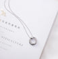 Circle Sparkling Diamond Earrings and Necklace Set