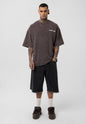 Nahmias Black 24 Blur Boxy Tee - Designer Vintage Style T-Shirt - Streetwear Graphic Top Withinblack