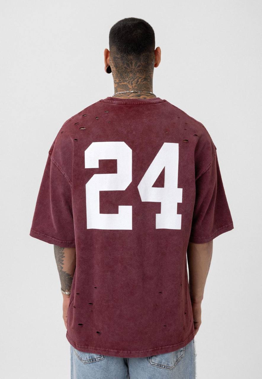 Nahmias Black 24 Blur Boxy Tee - Designer Vintage Style T-Shirt - Streetwear Graphic Top Withinblack