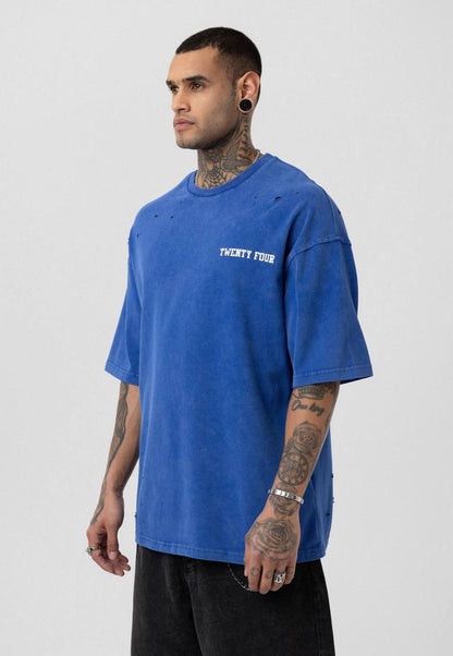 Nahmias Black 24 Blur Boxy Tee - Designer Vintage Style T-Shirt - Streetwear Graphic Top Withinblack