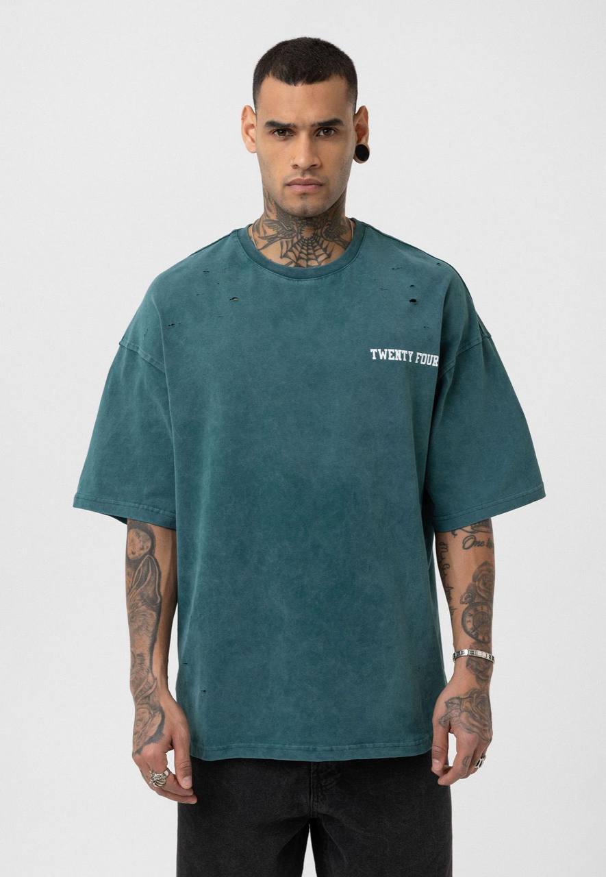 Nahmias Black 24 Blur Boxy Tee - Designer Vintage Style T-Shirt - Streetwear Graphic Top Withinblack