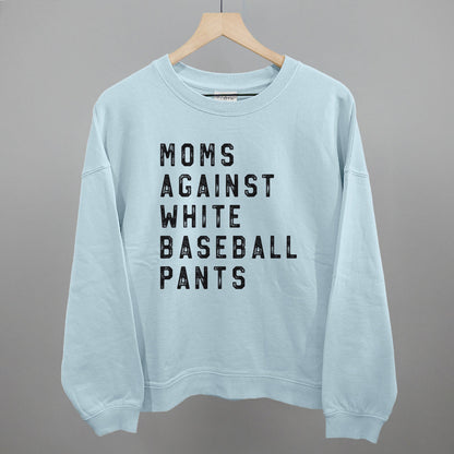 Moms Against White Baseball Pants Ivy + Cloth