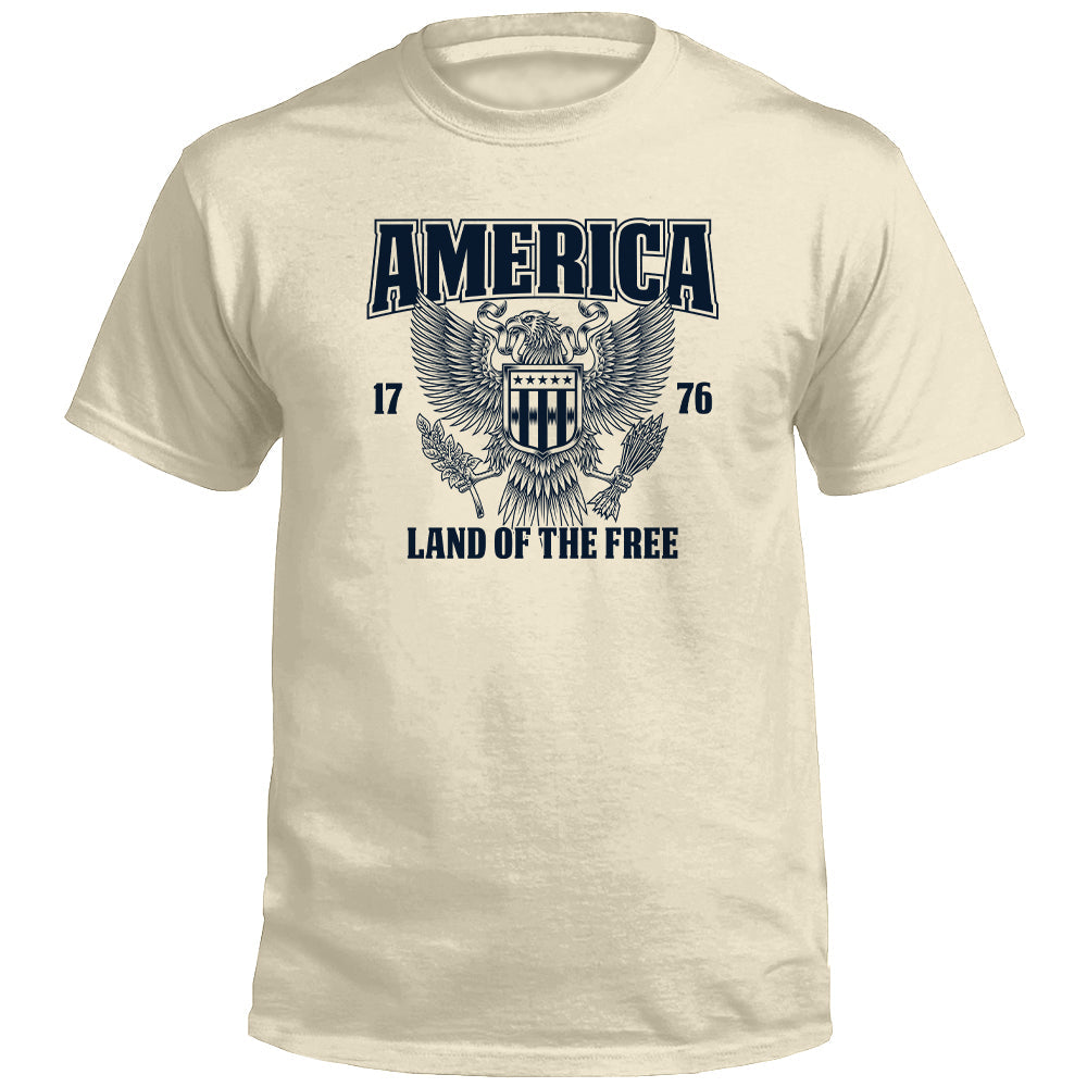 America Land Of The Free Shield Republic