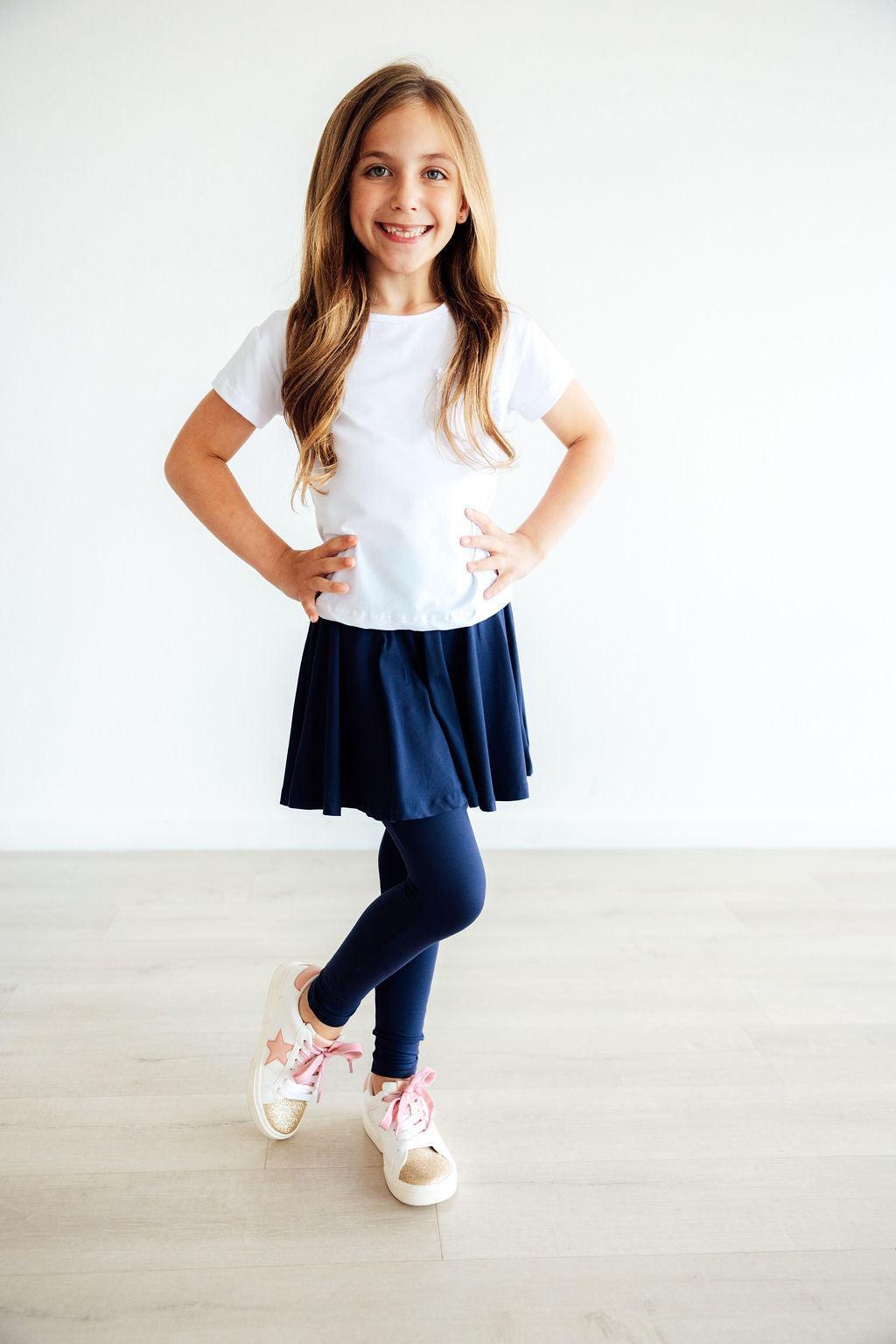 Navy Twirl Skegging