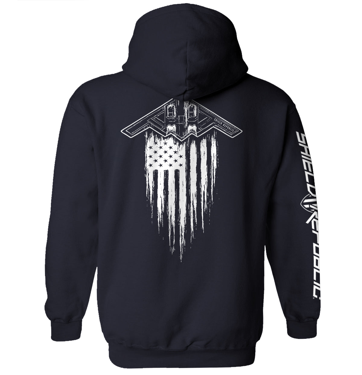 B2 Stealth Bomber Flag Shield Republic