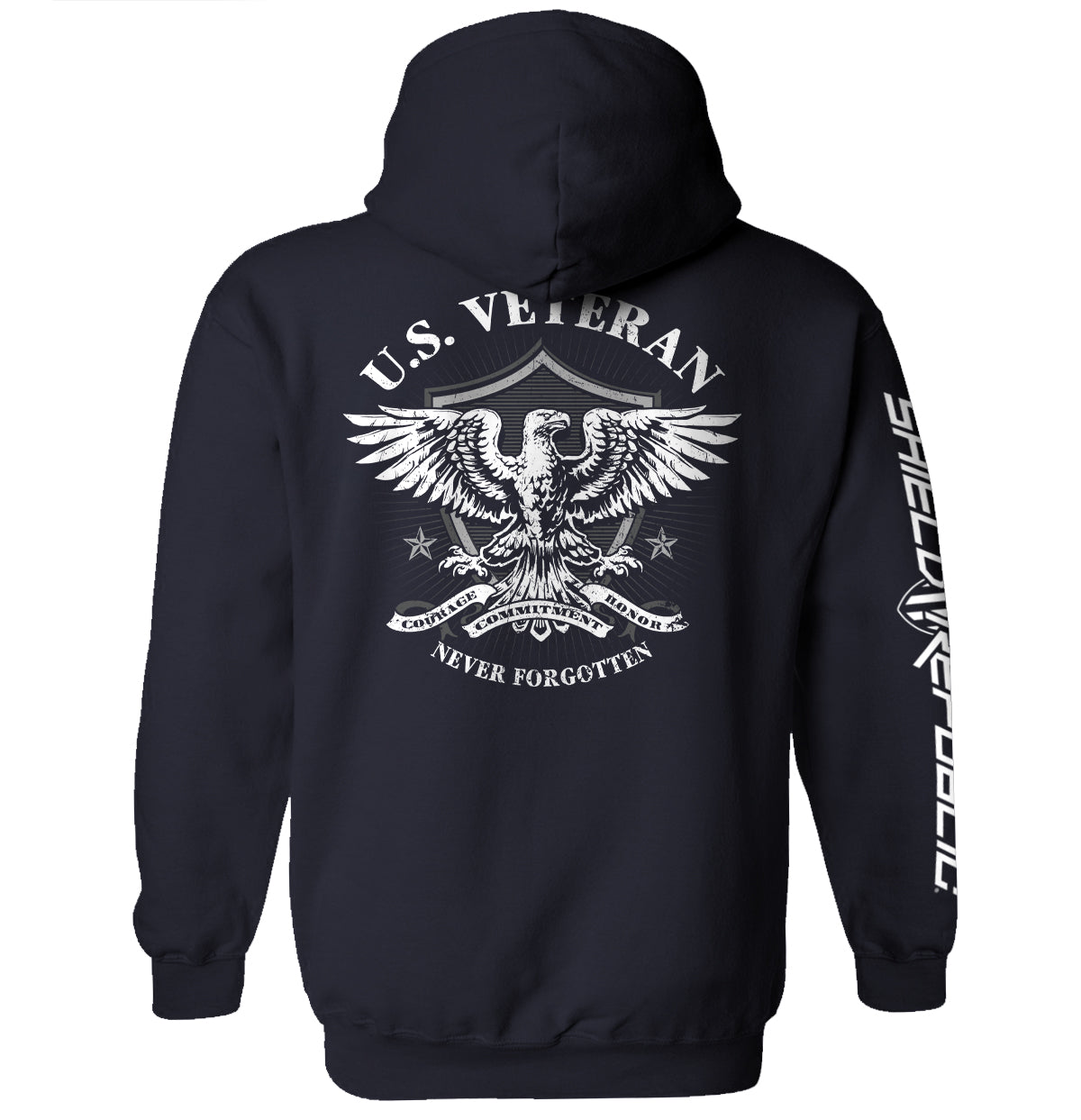 U.S. Veteran Never Forgotten Shield Republic