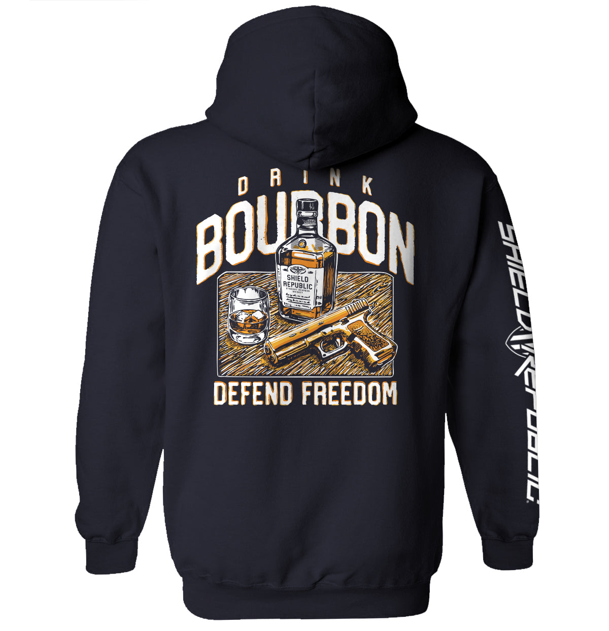 Drink Bourbon Defend Freedom Shield Republic