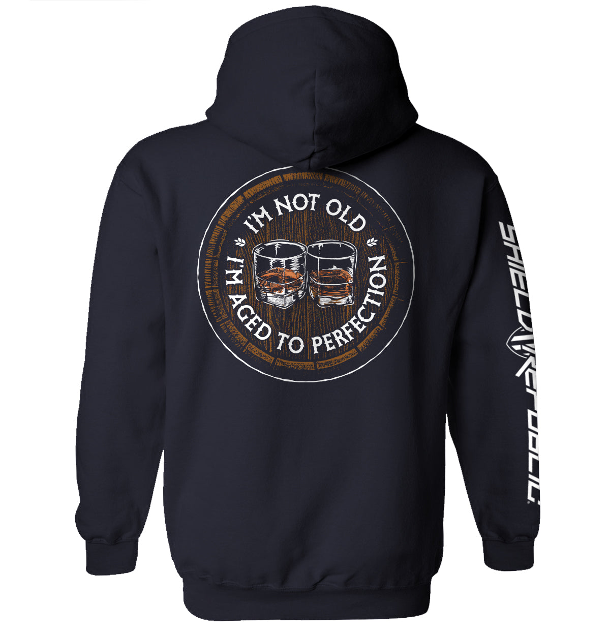 I'm Not Old I'm Aged to Perfection (Bourbon Barrel) Shield Republic
