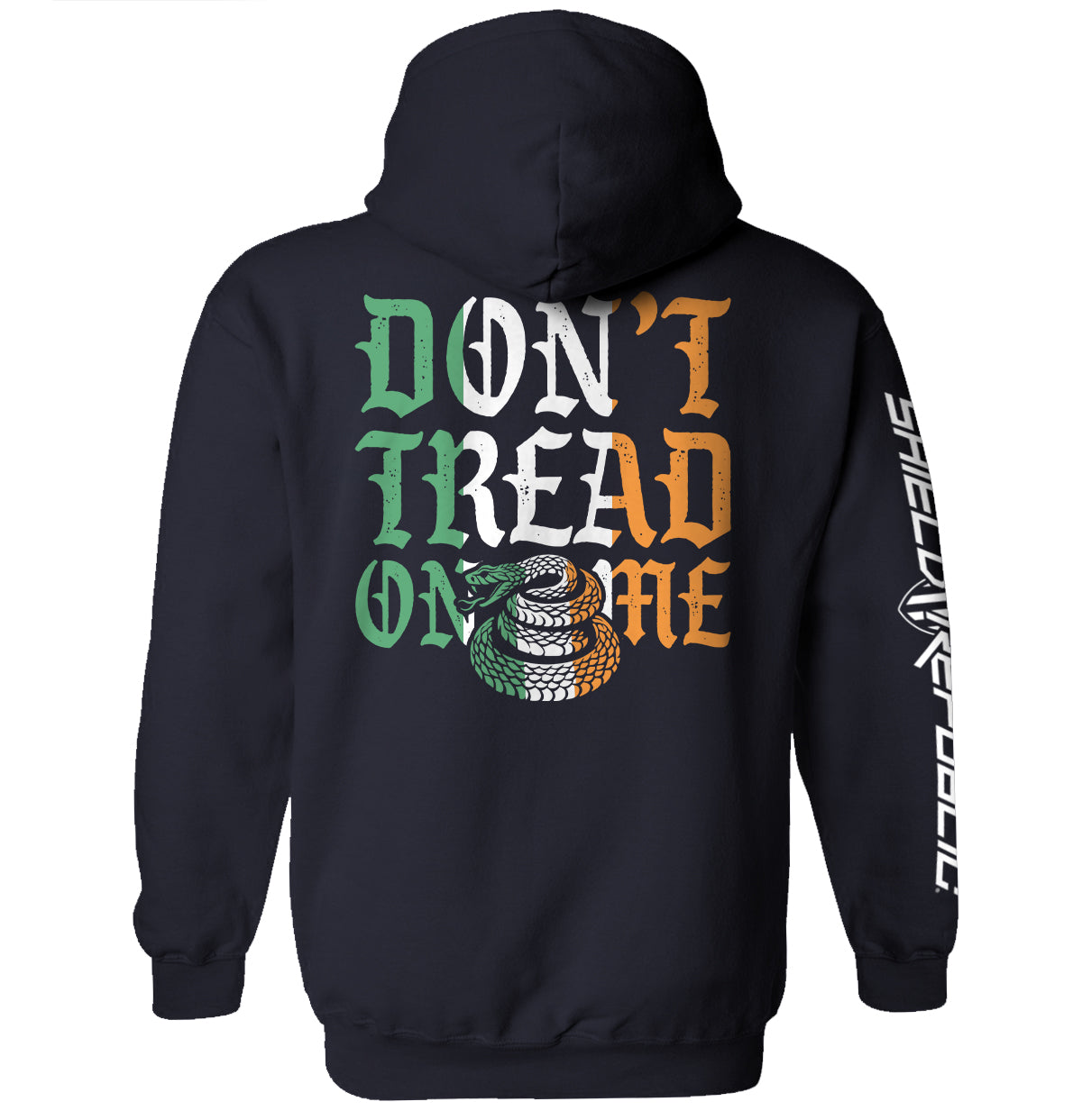Don't Tread On Me Irish (Back Print) Shield Republic