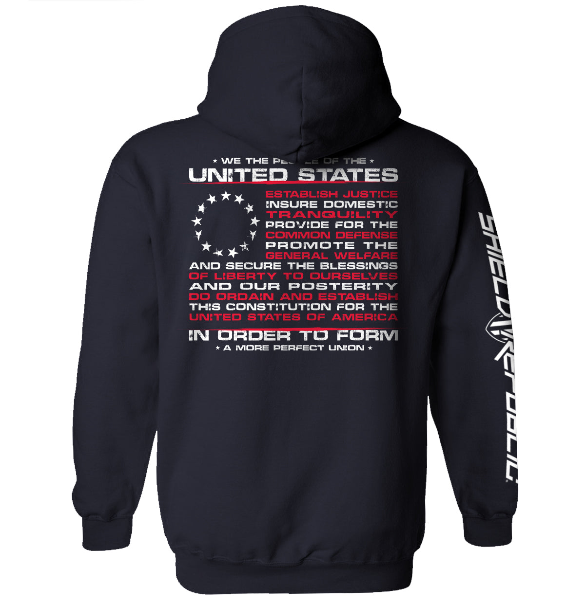We the People of the United States of America In Order to Form a More Perfect Union Shield Republic