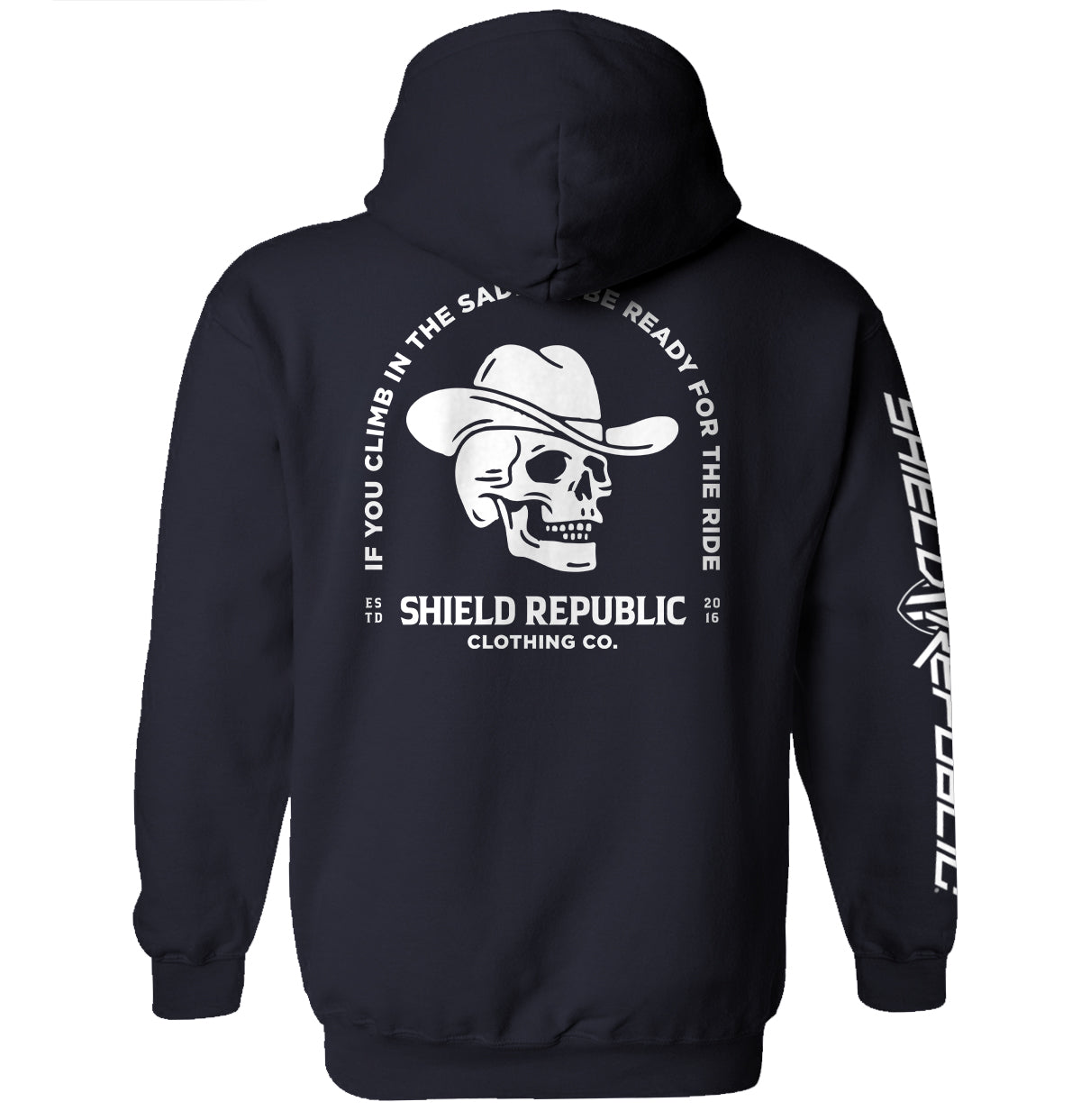 Be Ready For The Ride SR Clothing Co. Shield Republic