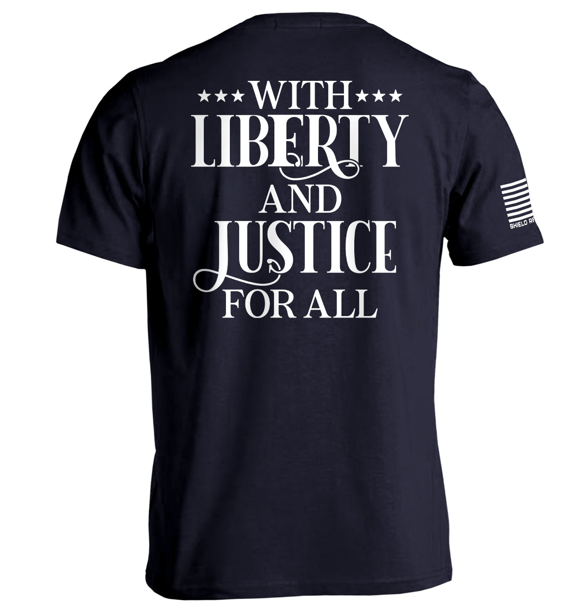 With Liberty And Justice For All Shield Republic