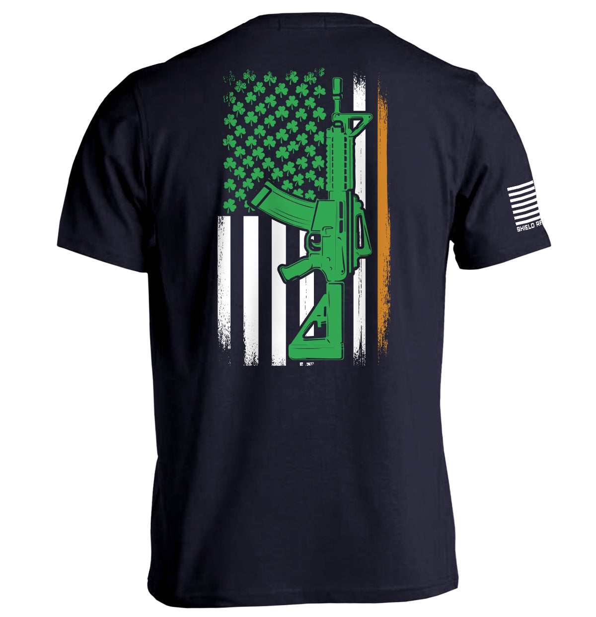 AR15 Irish American Flag (Back Print) Shield Republic
