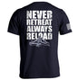 Never Retreat Always Reload Shield Republic