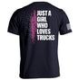 Just A Girl Who Loves Trucks Shield Republic