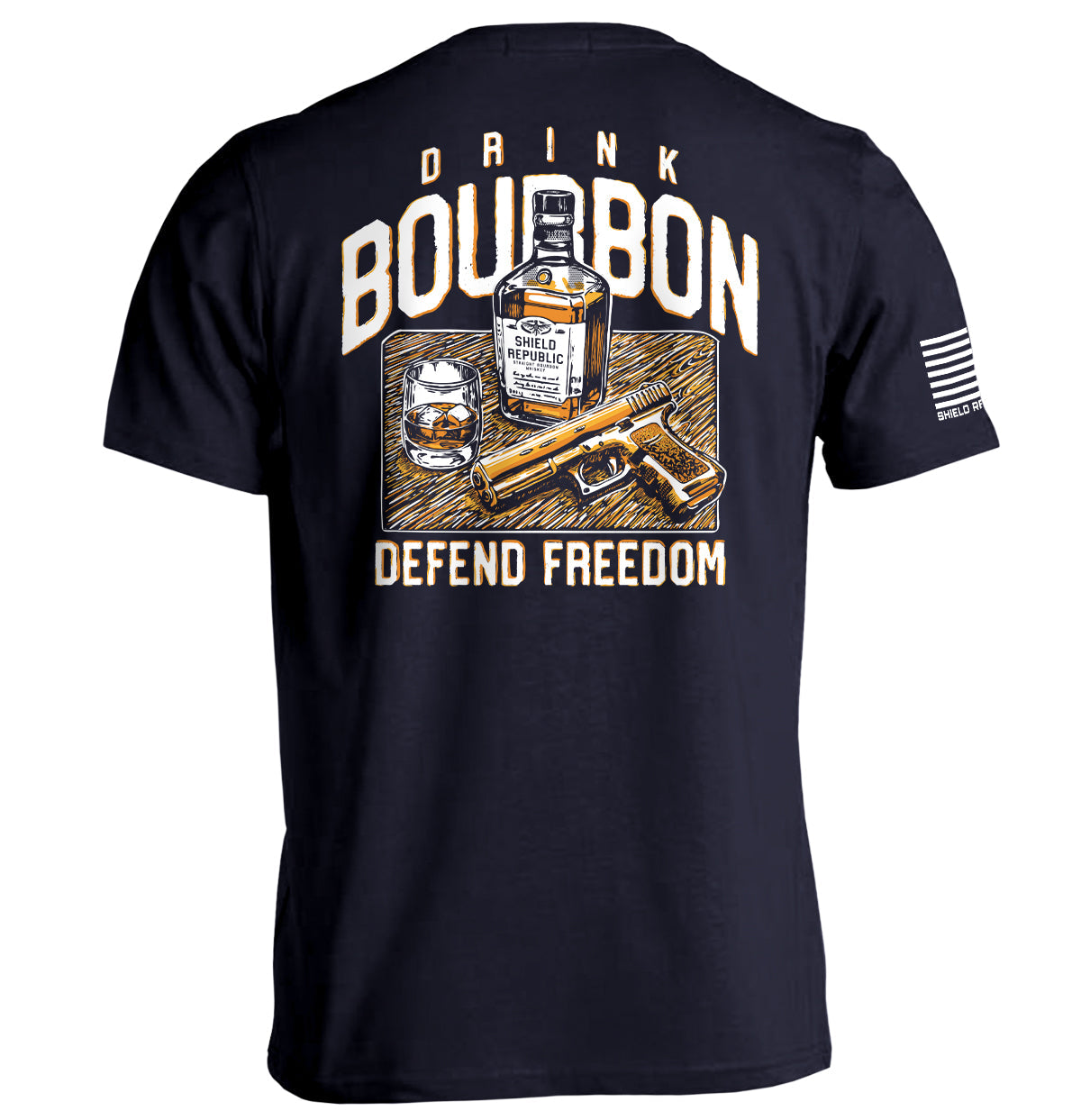 Drink Bourbon Defend Freedom Shield Republic