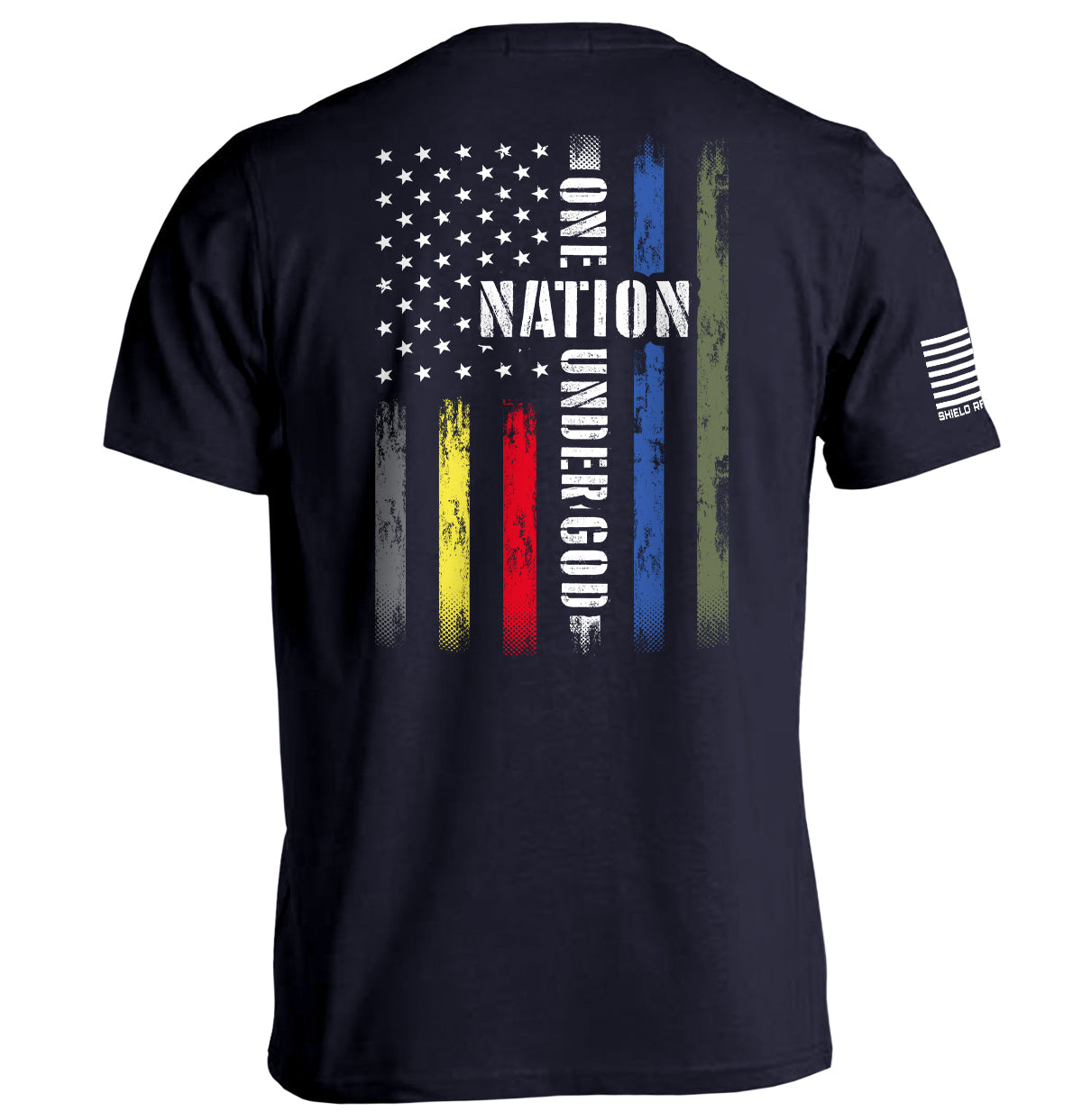 One Nation Under God First Responder Flag Shield Republic