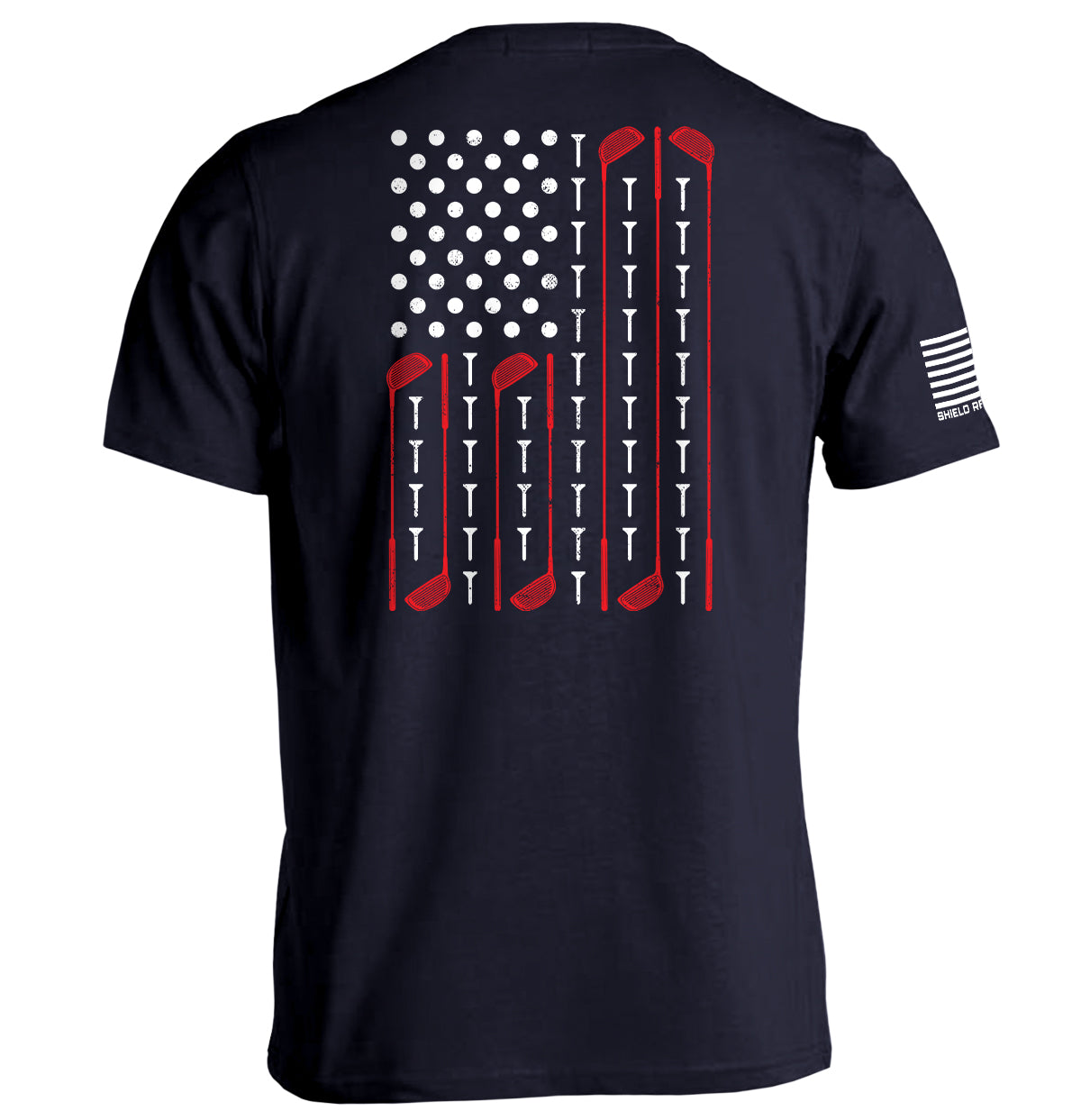 Golf American Flag Shield Republic