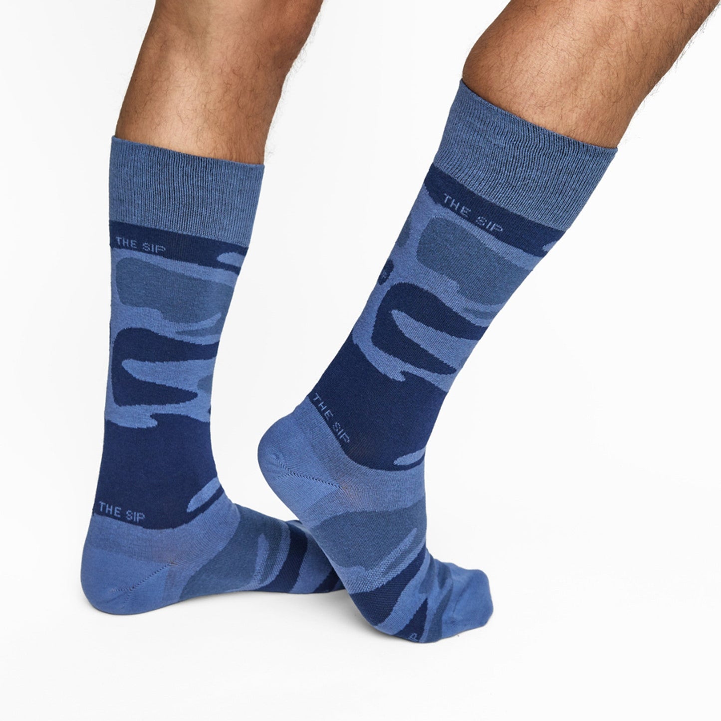Navy Sip Camo Dress Socks DeadSoxy