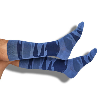 Navy Sip Camo Dress Socks DeadSoxy