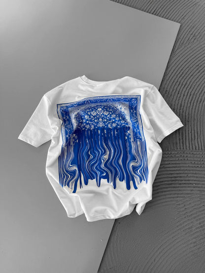 Neon Drip Cotton T-Shirt / Back Print Streetwear Tee Withinblack