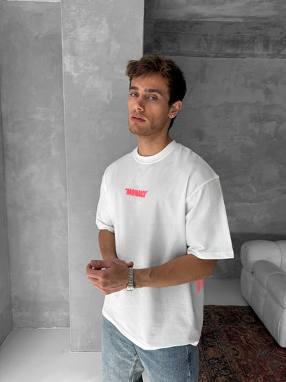 Neon Drip Cotton T-Shirt / Back Print Streetwear Tee Withinblack