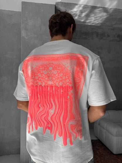 Neon Drip Cotton T-Shirt / Back Print Streetwear Tee Withinblack