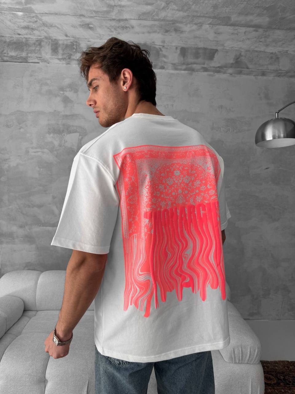 Neon Drip Cotton T-Shirt / Back Print Streetwear Tee Withinblack