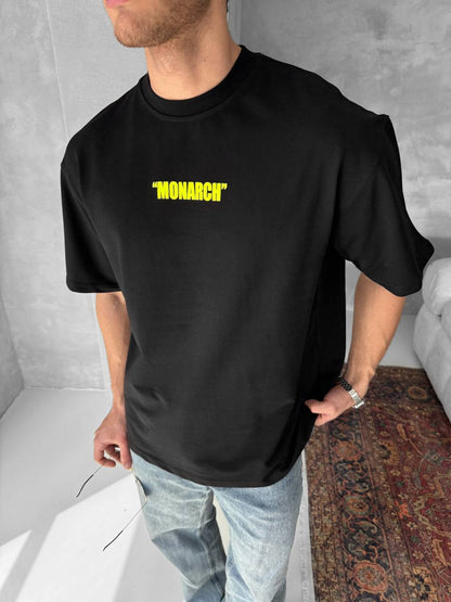 Neon Drip Cotton T-Shirt / Back Print Streetwear Tee Withinblack