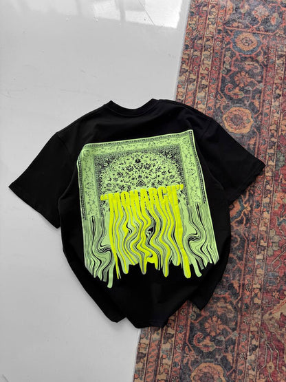 Neon Drip Cotton T-Shirt / Back Print Streetwear Tee Withinblack