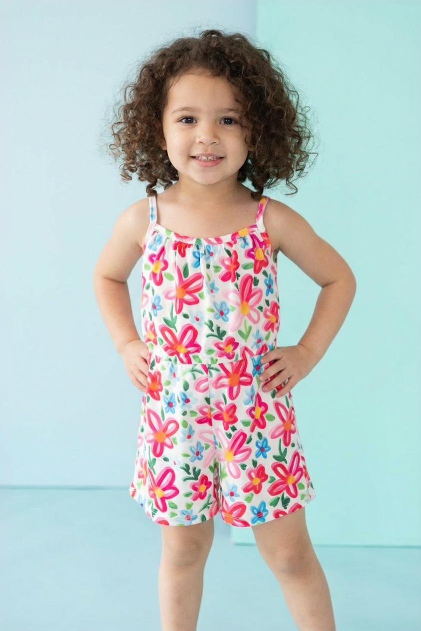 Neon Floral Strappy Play Romper Mila & Rose ®