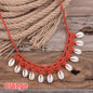 Shell Choker Necklace Natural Sea Cowrie Shell Rope Chain Choker Necklace