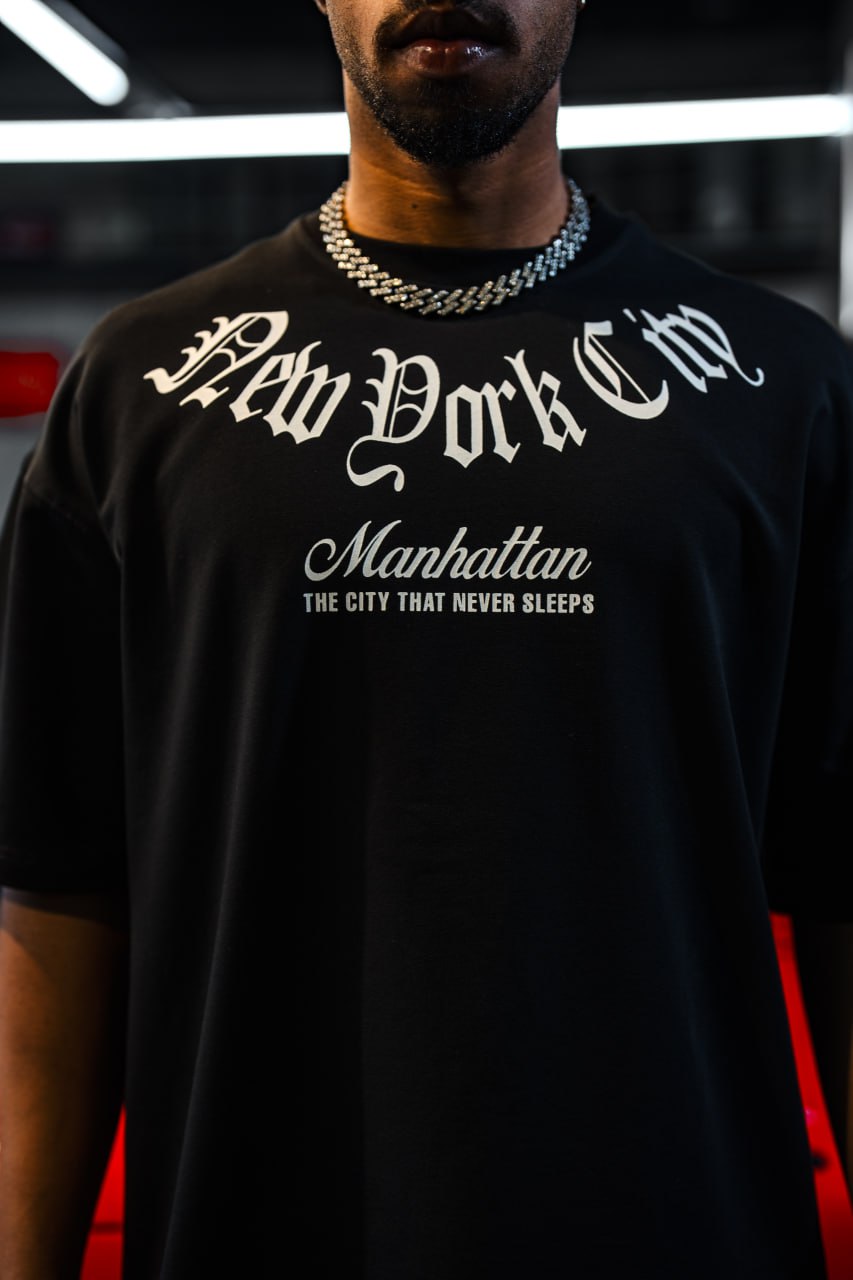 New York City Manhattan Tee – Oversized Cotton Withinblack
