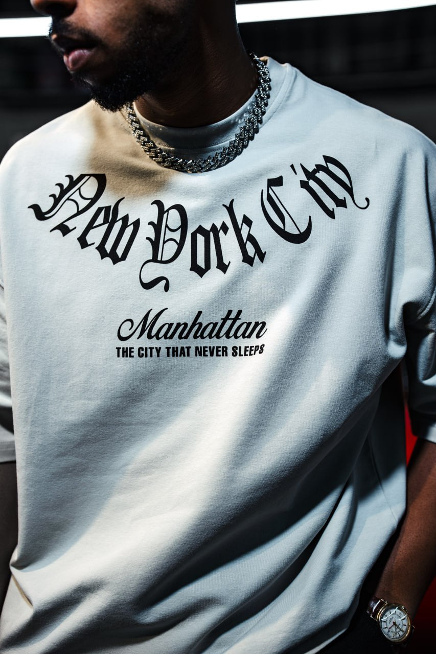 New York City Manhattan Tee – Oversized Cotton Withinblack
