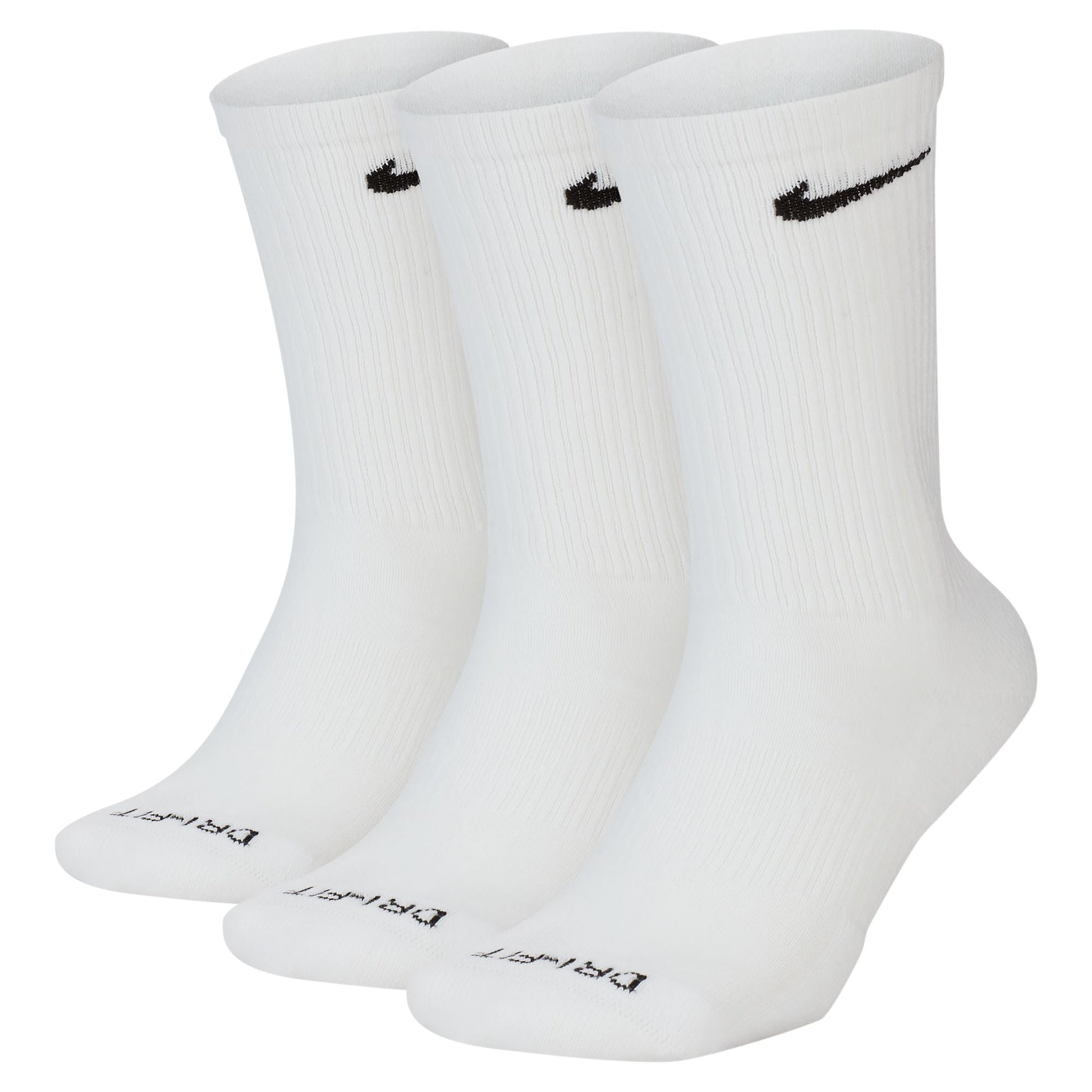 Nike Adult 3-Pack Everyday Plus Cushioned Socks - White Denim Exchange