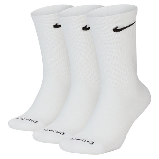 Nike Adult 3-Pack Everyday Plus Cushioned Socks - White Denim Exchange