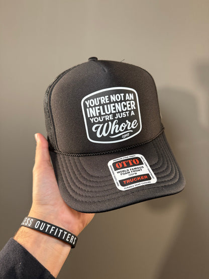 Not an Influencer Trucker Hat Luckless Outfitters
