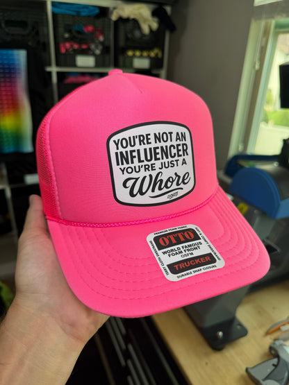 Not an Influencer Trucker Hat Luckless Outfitters