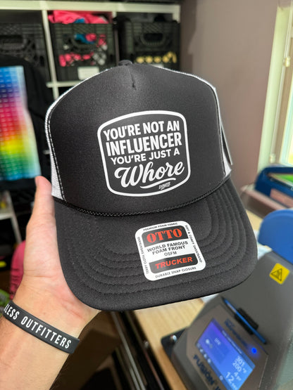 Not an Influencer Trucker Hat Luckless Outfitters