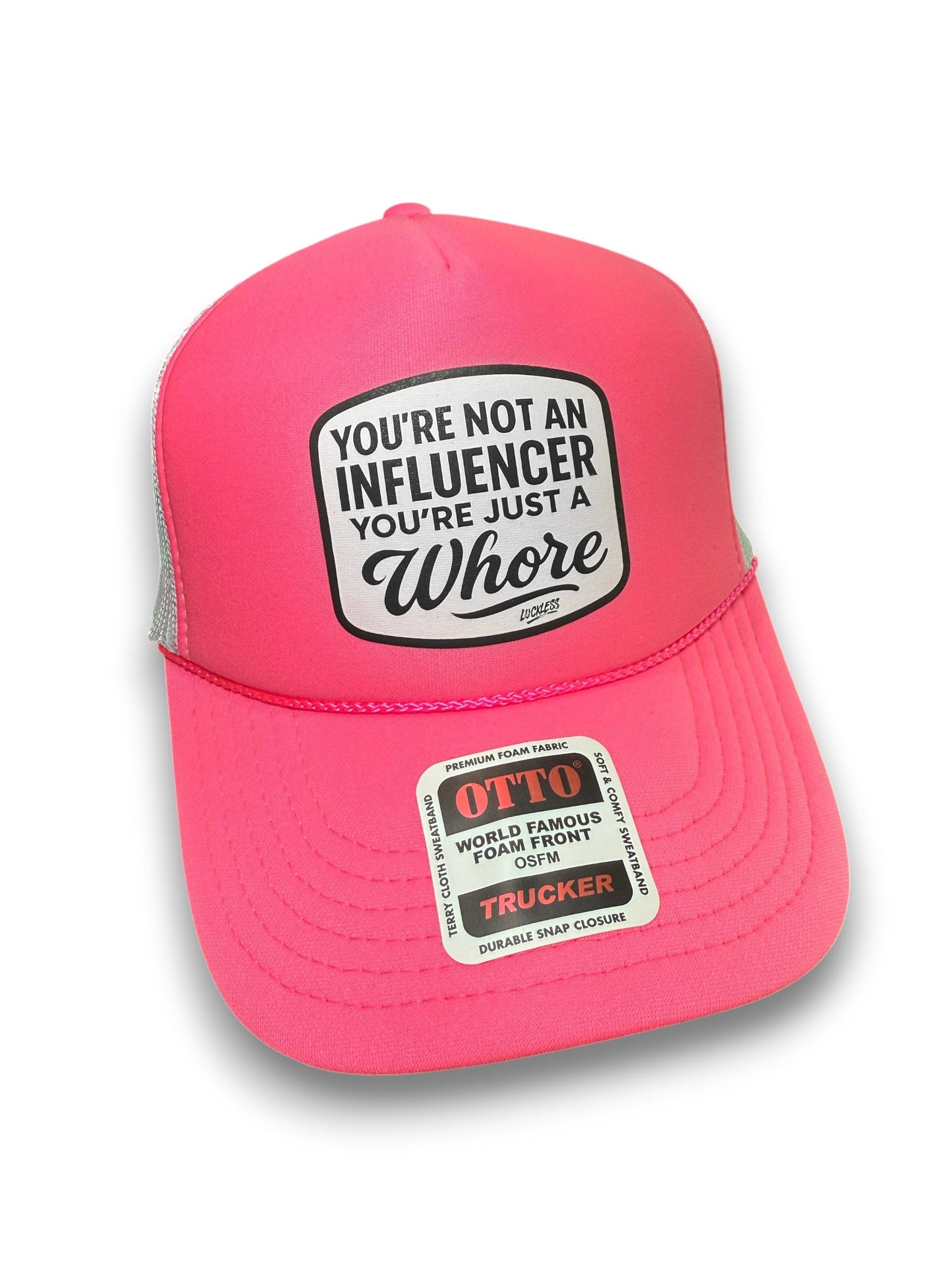 Not an Influencer Trucker Hat Luckless Outfitters