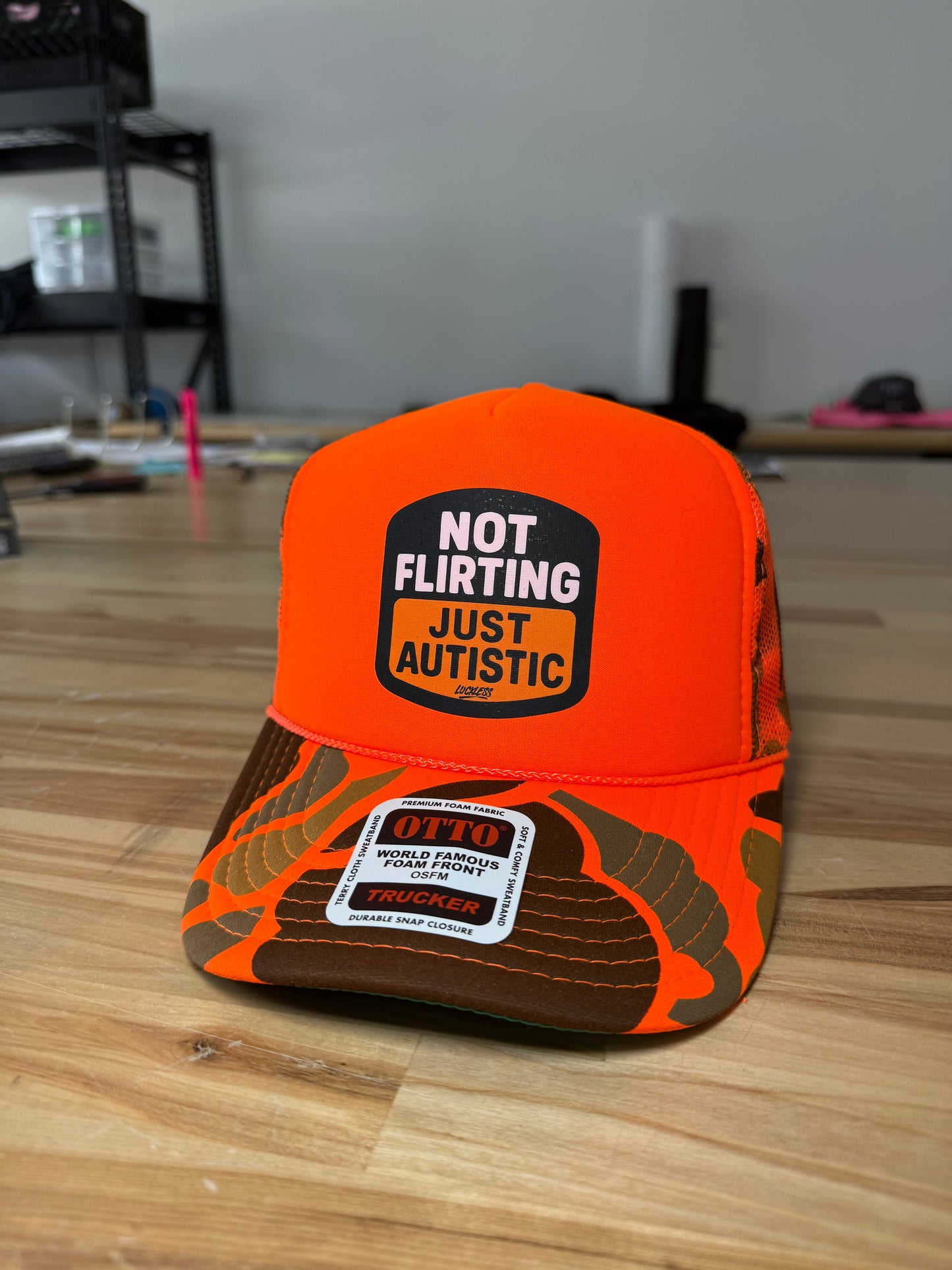 Not Flirting Trucker Hat Luckless Outfitters