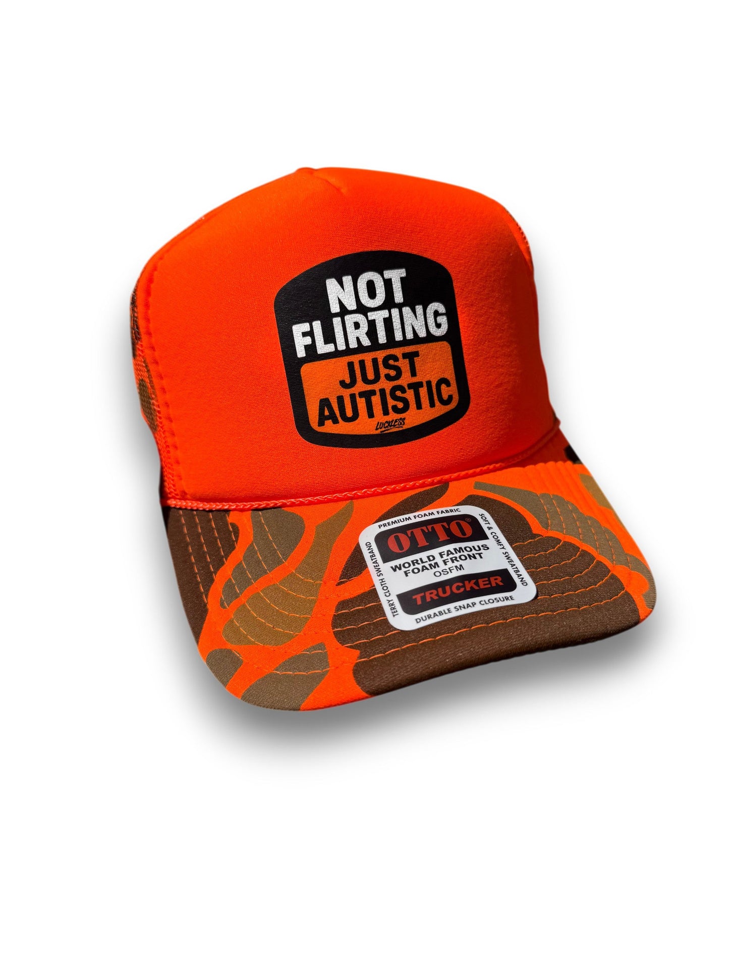 Not Flirting Trucker Hat Luckless Outfitters