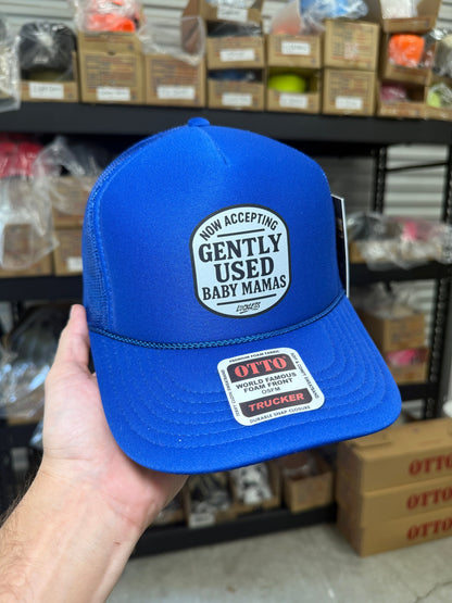 Now Accepting Gently Used Baby Mamas Trucker Hat Luckless Outfitters