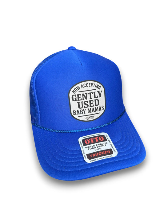 Now Accepting Gently Used Baby Mamas Trucker Hat Luckless Outfitters