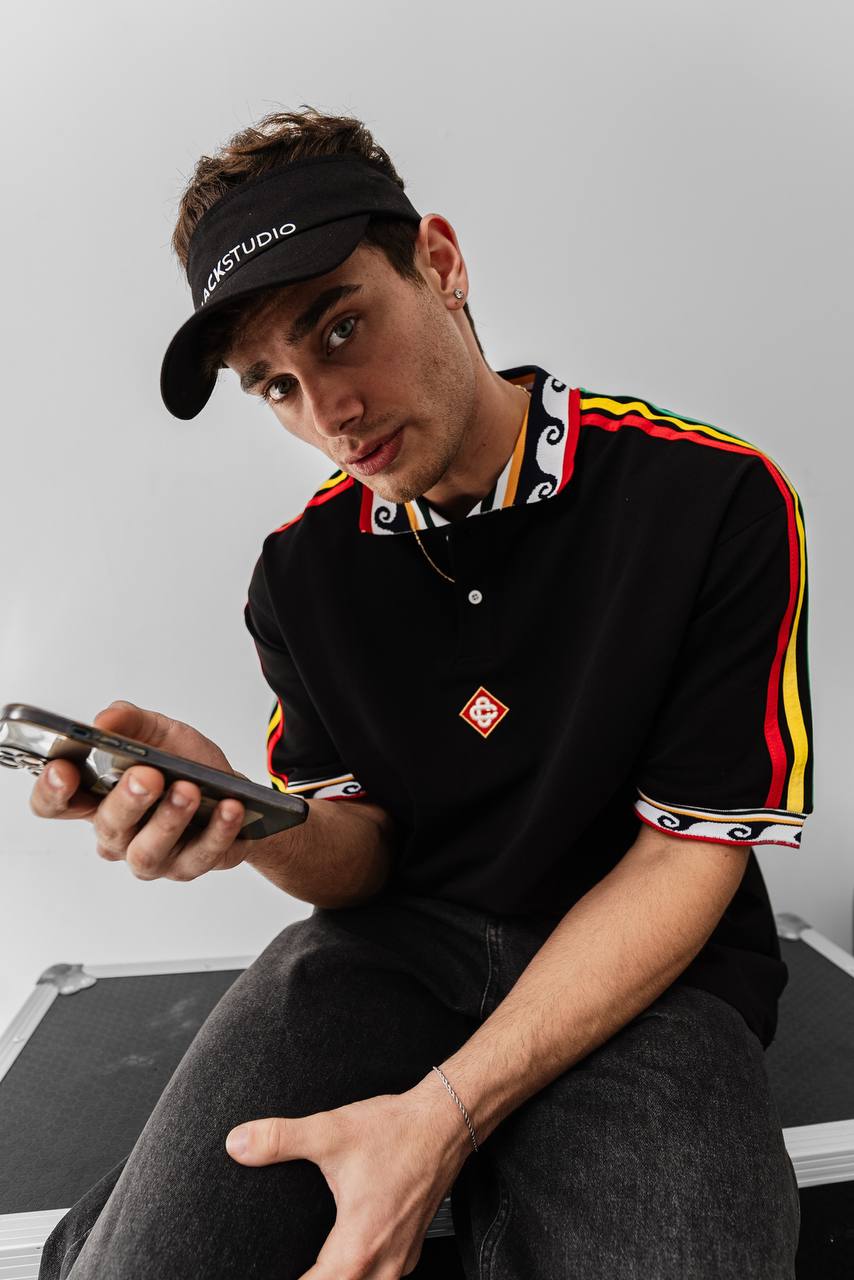 Ethnic Trim Oversized Polo T-Shirt – White Unisex Streetwear Withinblack