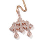 Retro Cross Pendant Fashionable Copper Inlaid Zirconia Necklace