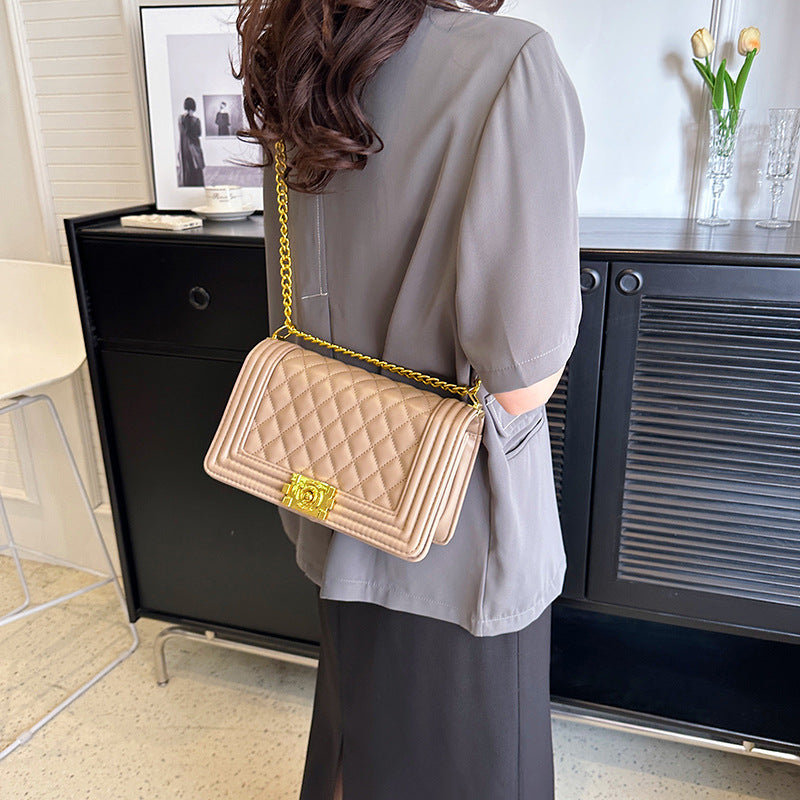 Women's Embroidery Line Fashion Classic Style Chain Shoulder Bags Rirati