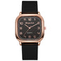 Fashionable quartz women's watch with silicone strap
