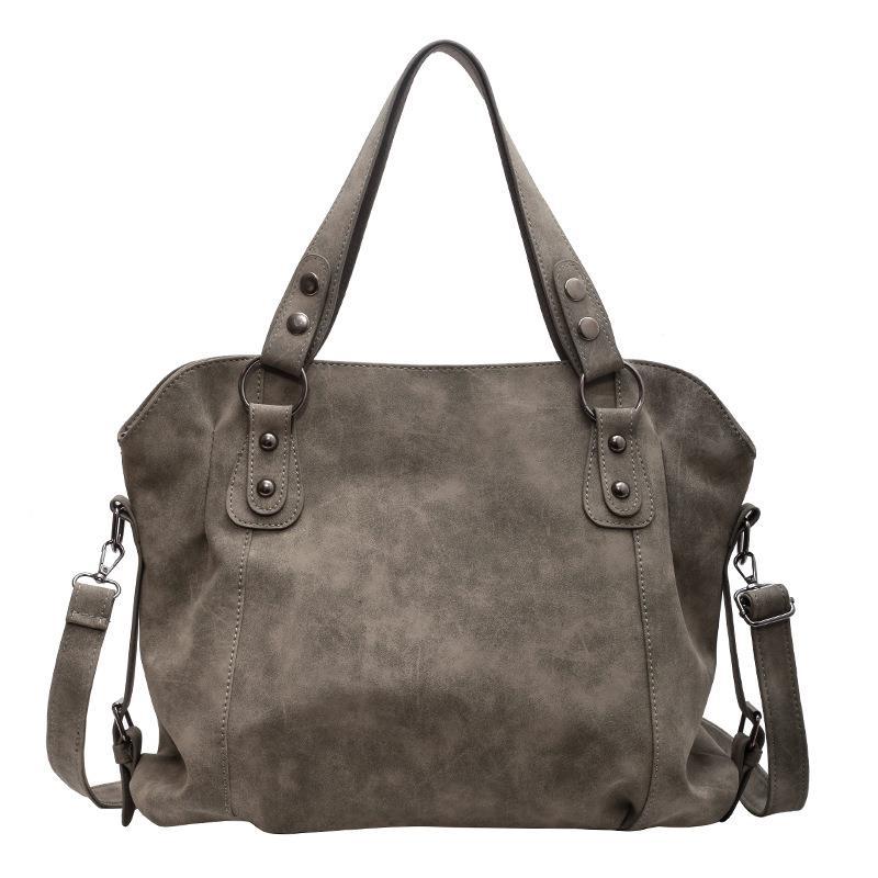 Women's Retro Fashionable Simple Korean Style Large Backpacks Rirati